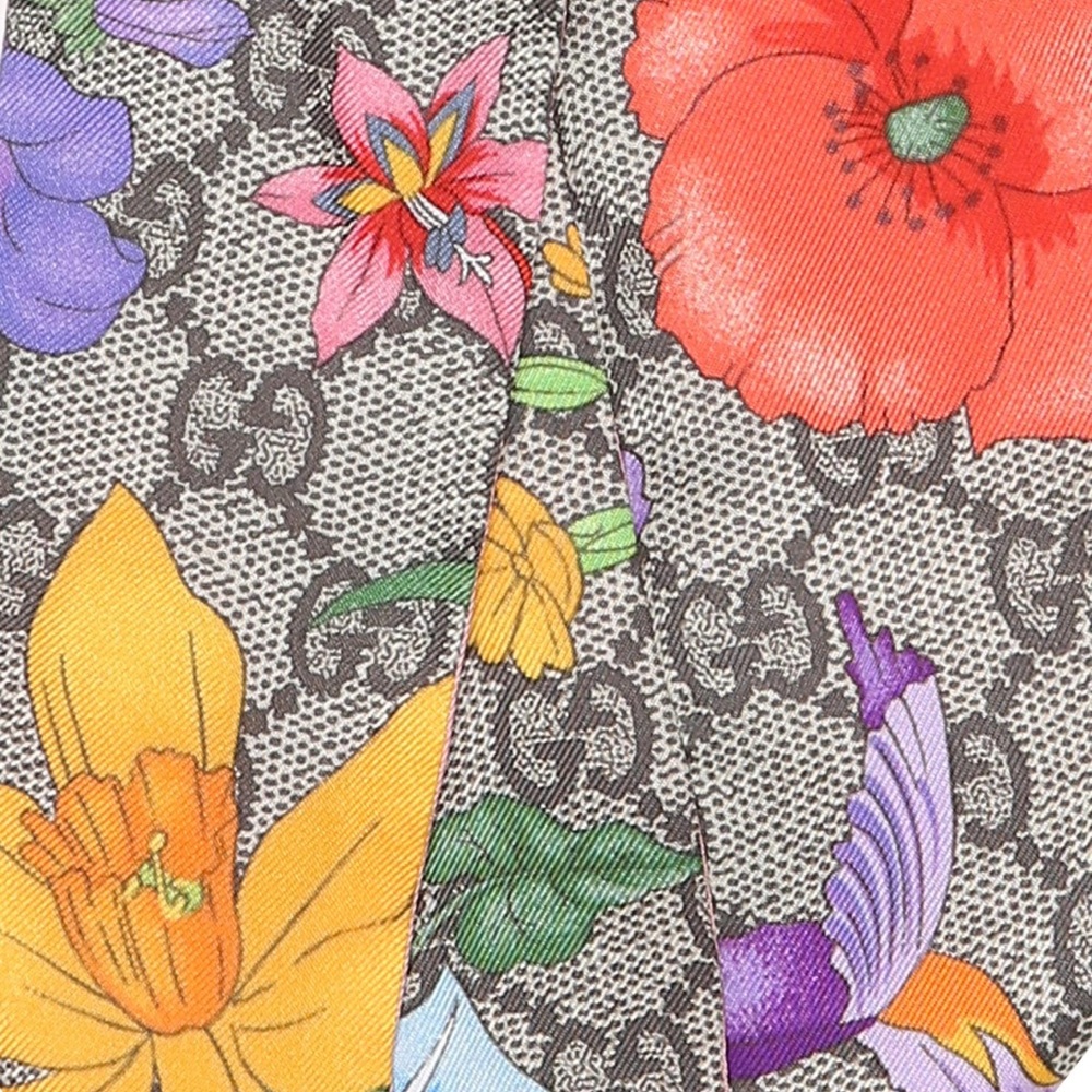 Gucci Multicolor Floral Silk Neck Scarf - Picture 4 of 5